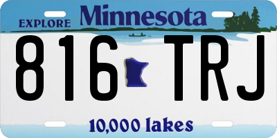 MN license plate 816TRJ