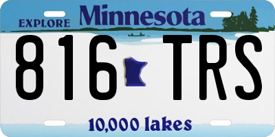 MN license plate 816TRS