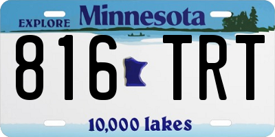 MN license plate 816TRT