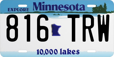 MN license plate 816TRW