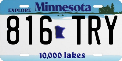 MN license plate 816TRY