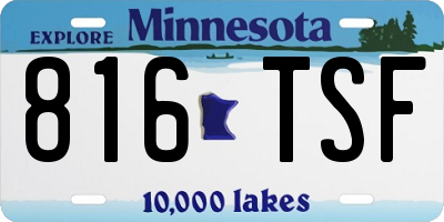 MN license plate 816TSF