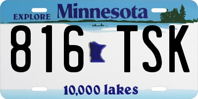 MN license plate 816TSK