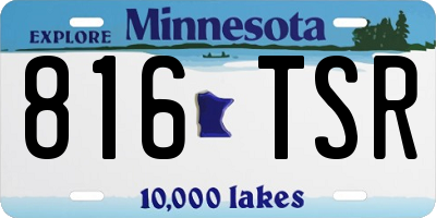 MN license plate 816TSR