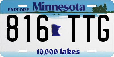 MN license plate 816TTG