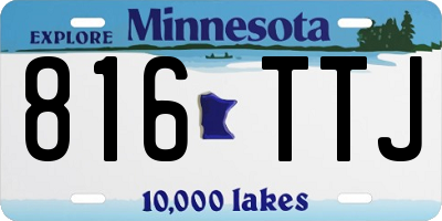 MN license plate 816TTJ