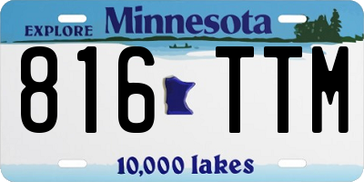 MN license plate 816TTM