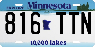MN license plate 816TTN