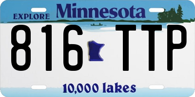 MN license plate 816TTP