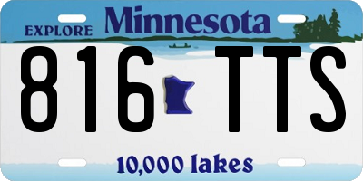 MN license plate 816TTS