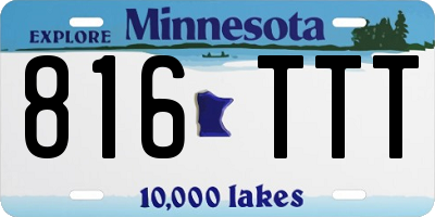 MN license plate 816TTT