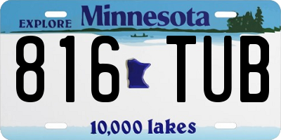 MN license plate 816TUB