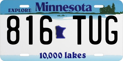 MN license plate 816TUG