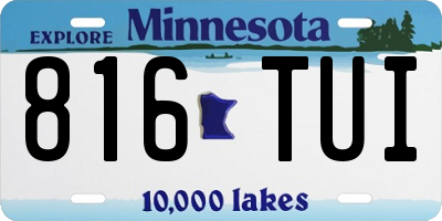 MN license plate 816TUI