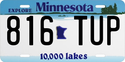 MN license plate 816TUP
