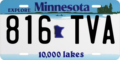 MN license plate 816TVA