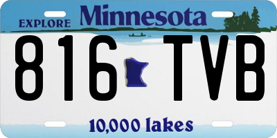 MN license plate 816TVB