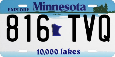 MN license plate 816TVQ