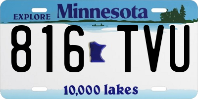 MN license plate 816TVU