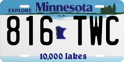 MN license plate 816TWC