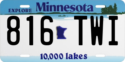 MN license plate 816TWI