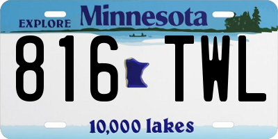 MN license plate 816TWL