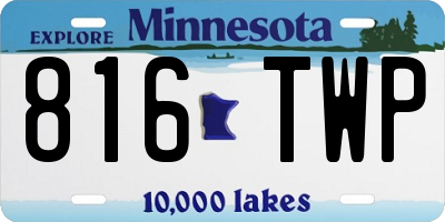 MN license plate 816TWP