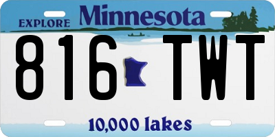 MN license plate 816TWT