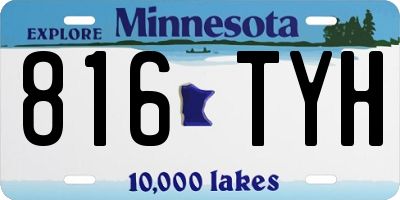 MN license plate 816TYH