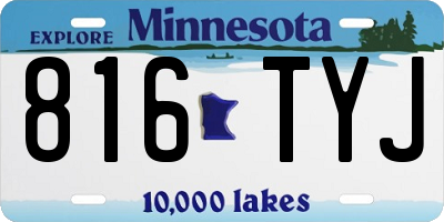 MN license plate 816TYJ