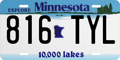 MN license plate 816TYL