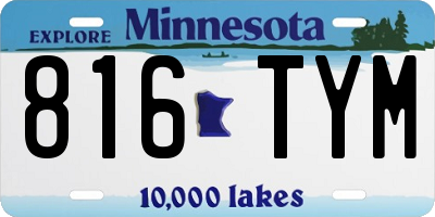 MN license plate 816TYM