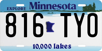 MN license plate 816TYO
