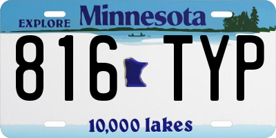 MN license plate 816TYP