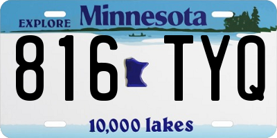 MN license plate 816TYQ