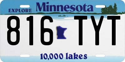MN license plate 816TYT