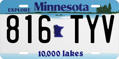 MN license plate 816TYV