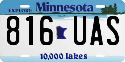 MN license plate 816UAS