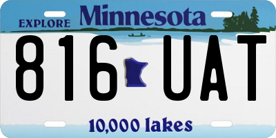 MN license plate 816UAT