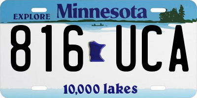 MN license plate 816UCA