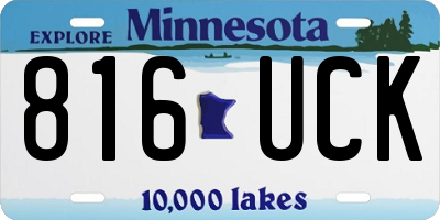 MN license plate 816UCK