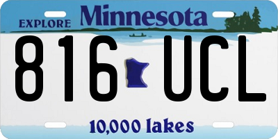 MN license plate 816UCL
