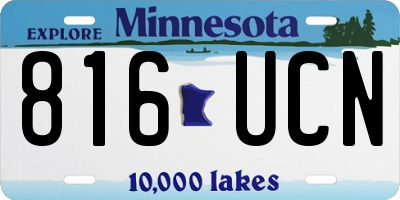 MN license plate 816UCN