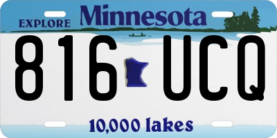 MN license plate 816UCQ
