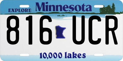 MN license plate 816UCR