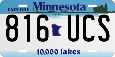 MN license plate 816UCS