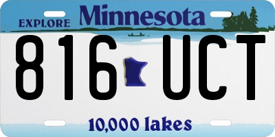 MN license plate 816UCT