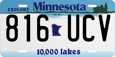 MN license plate 816UCV