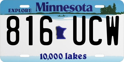 MN license plate 816UCW