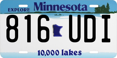 MN license plate 816UDI